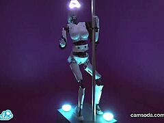 Kinky robot girl's wild twerk session