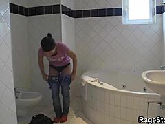 Small-boobed Czech teen gets rough