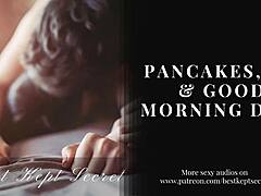 Sensual morning sex with pancakes