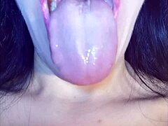 Young amateur's oral fixation display