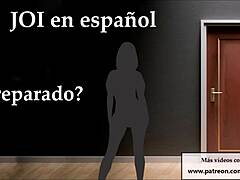 Spanish voice guides masturbation session