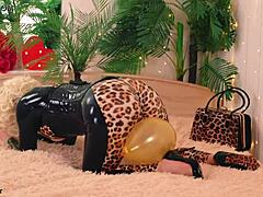 Latex Momma Floats with Son