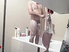 Bathroom action with cum swap