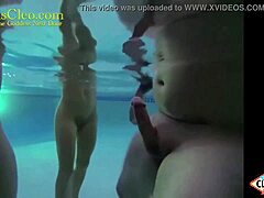 Underwater action makes the hot divas very horny