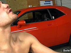 Gay mechanic gets his ass pounded