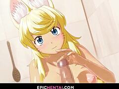 Blonde wolf girl animated adventures