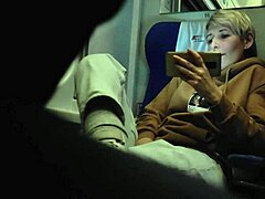 Public train ride of teen slut