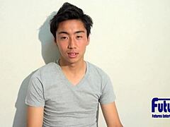 Gay masturbation fun with Japanese