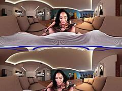 VR porn video of shaved MILF