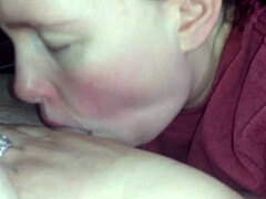 Amateur wife swallows cum eagerly