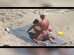 Public beach romp for African pair