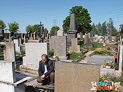 Cemetery tryst between mature and young