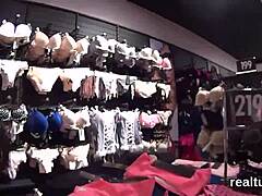 Clothes ripped in shopping center