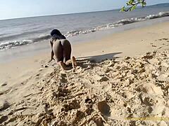 Bare pussy beach hardcore action