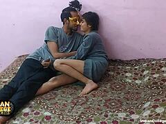 Skinny Indian babe gets filled