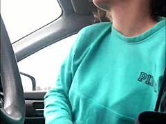 Deepthroat in college car adventure