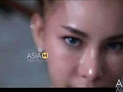 Asian beauty gets face fucked hard