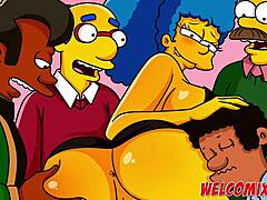 Cartoon characters in wild gangbang