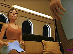 Futa stewardess gets her ass pounded