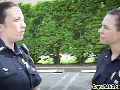 Blonde cop enjoys black shaft