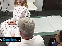 Doctor and nurse help teen