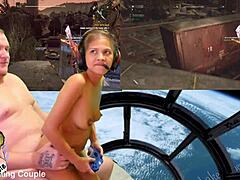 Petite gamergirl gets naked quickly