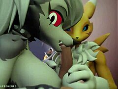 Loona and Renamon's steamy session