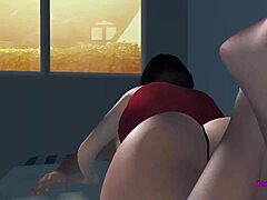 3D animation with sensual oral sex