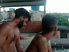 Gay couple's rooftop sex accident