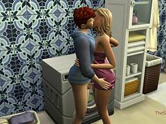 Emotionel sorg når stedsøn knepper milf stedmor på vaskemaskinen