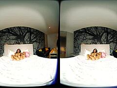 Young girl gets herself hot with p