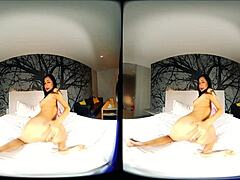 Young girl gets herself hot with p