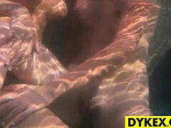 two hot gals licking outdoors with strapon toys 😍