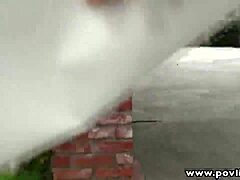 Intense Pov Sex With Brunette Hottie Alice White At Carwash