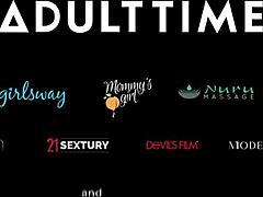 עסקן חרמן מזיין מלוכלך את המטפלת עם הציצים הטבעיים שלה במהלך מסאז' נורו