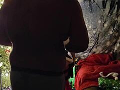 a christmas photoshoot turns into fun with feet posing in the studio.