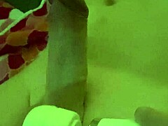 Using magic wand to make husband cum for me, what a yummy mess it made.