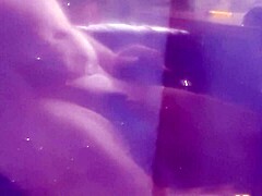 Chubby guy teases in panties