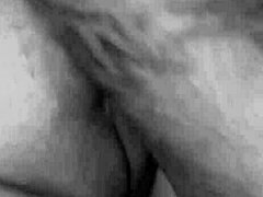 Massaging my sister's shaved pussy then fucking her