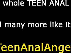 Ado euro 18+ reçoit un facial après une action anale hardcore. Penchée et adore ça !