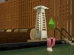 Oye Sakura, ¿estás follando con Sasuke en las aguas termales mientras Naruto no se entera?