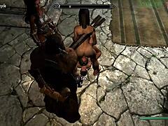 Elder Scrolls threesome group sex