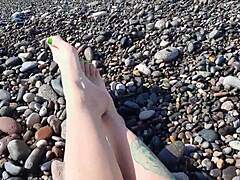 Beach worship for Nika's feet