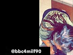 thick latina hotwife sucking and fucking big black cock