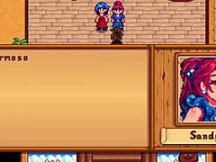 I played Xtardew Valley with Sandy and Emily in Spanish version of Stardew Valley