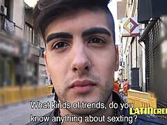 Public naughty time for gay Latino