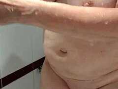 Amateur housewife's steamy hotel shower