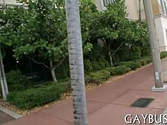 A gay stud reveals his massive shaft.