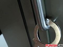 Garage BDSM punishment and throat action