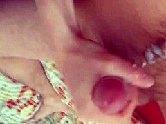 this hot gay dude is masturbating intensely, loving every stroke and moan